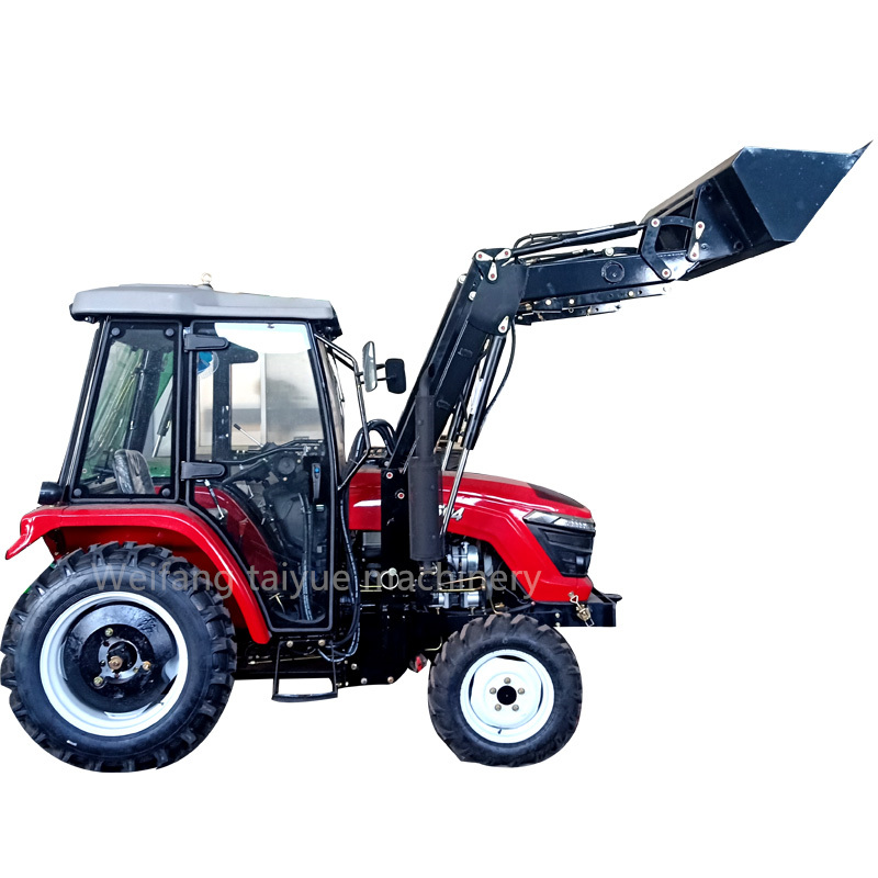 Factory supply 25hp 30hp 35hp 40hp 45hp 50hp 4wd wheel farm tractor with loader