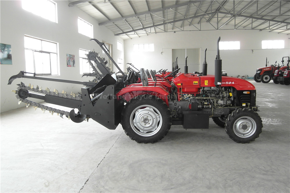 Single chain or double chain tractor mounted chain trencher with max 220cm depth