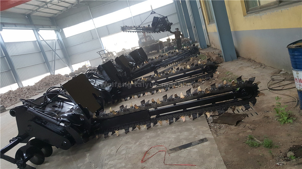 Single chain or double chain tractor mounted chain trencher with max 220cm depth