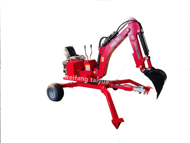 Strong boom atv towable trailer backhoe with 360 rotation 
