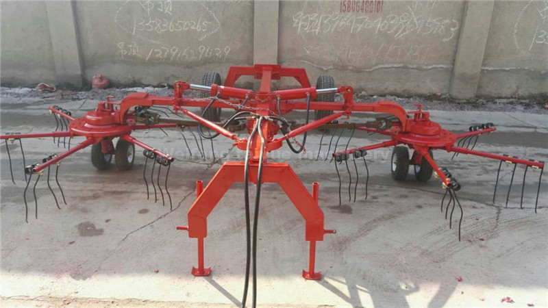 Durable tractor PTO driven hay rake 