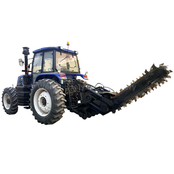 Single chain or double chain tractor mounted chain trencher with max 220cm depth